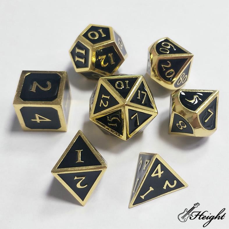 HTDC10-BK metal dice for games black color 1