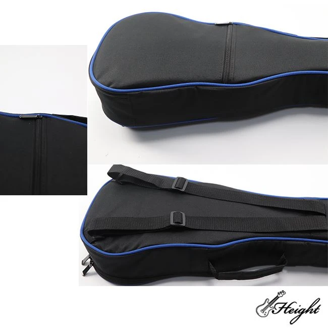 10MM Leather Handles Thick Durable Colorful Ukulele Case Bag Black Ukulele Padding Bag For 21 Inch Ukulele
