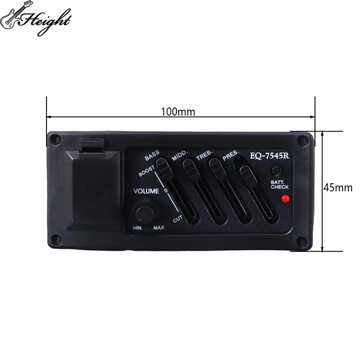 Guitar Equalizer 4- band tone justering til ultratynde guitarer musikinstrument tilbehør guitar tilbehør